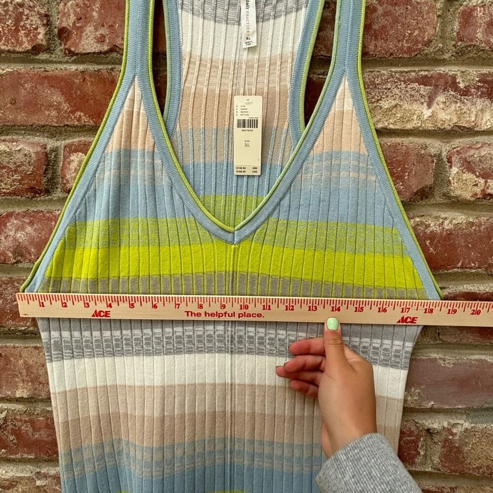 Anthropologie Daily Practice XL Knit Ribbed Stripe Sweater Dress 2pc NWT‎ - Picture 13 of 16